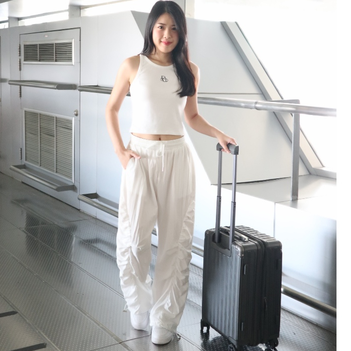 Pradap_brand:Pastel cargo pant(ผ้าร่มรูดปลายขา)