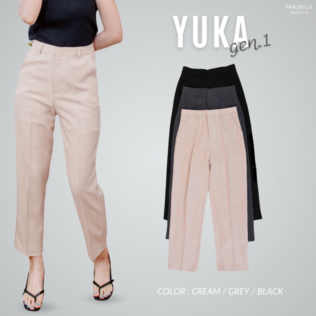 Yuka Pants Gen.1 กางเกงทรงคลาสสิค กางเกงขายาว รุ่นผ้าสลาฟเนื้อดี