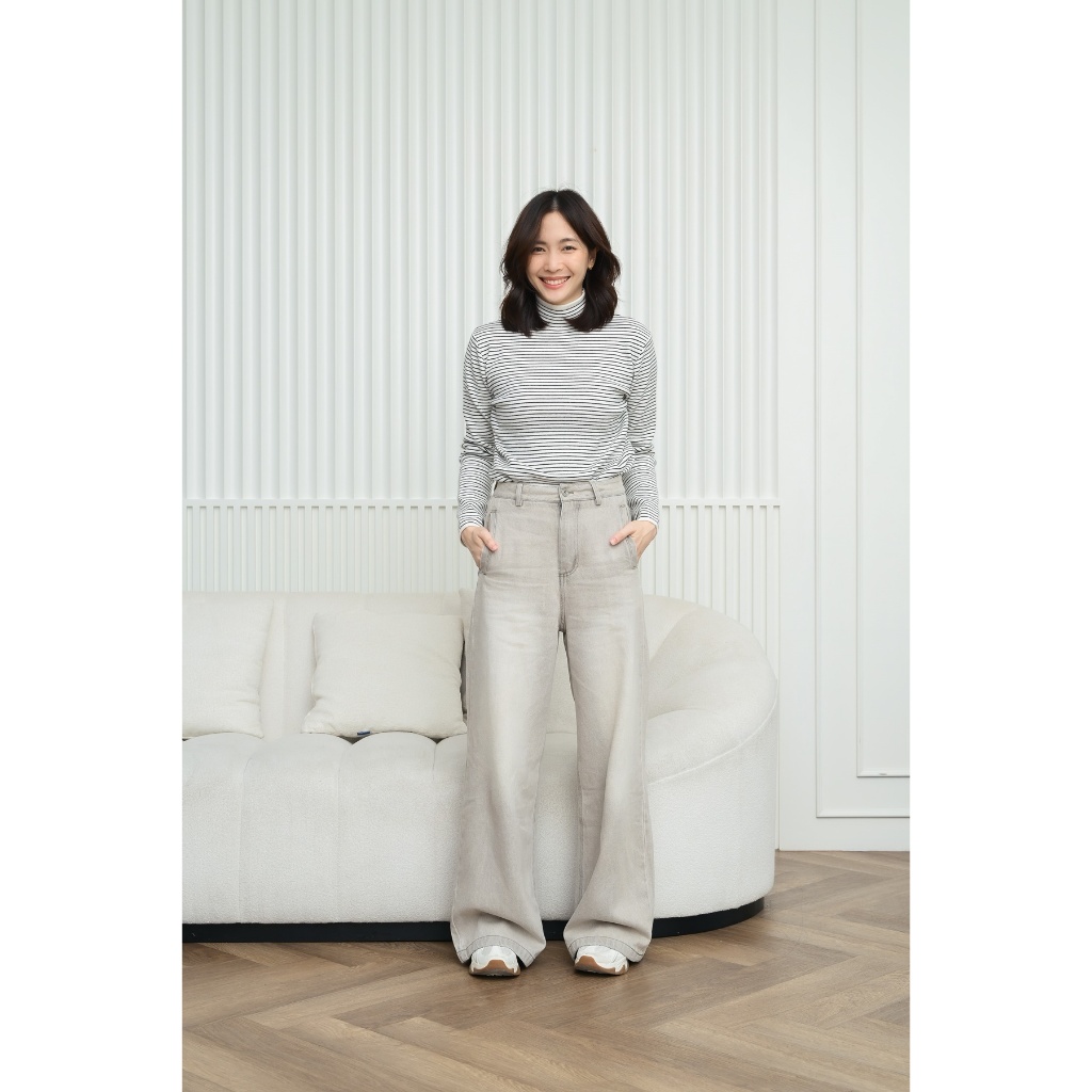 Gift - Snow begins เสื้อไหมพรมลายทางเบสิค