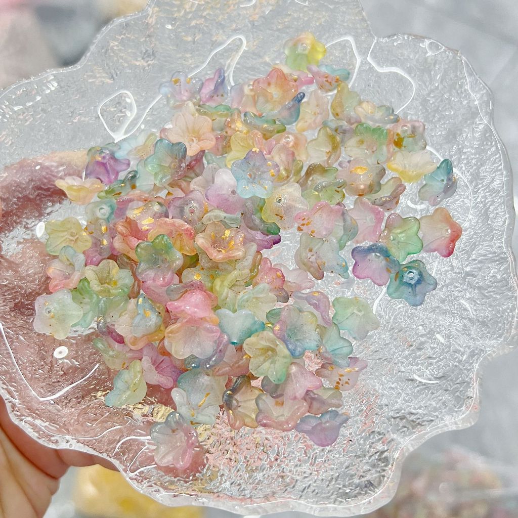 ดอกถ้วย ทูโทน สีขุ้น ทองคำเปล ขนาด 6x12mm อุปกรณ์เสริมงานฝีมือ งาน DIY