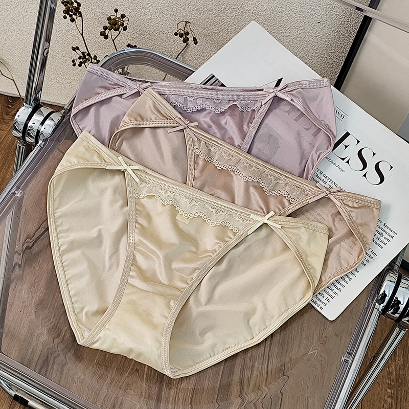 มาใหม่ กางเกงในผ้าซาติน ผ้านิ่มลื่น เย็นใส่สบาย สวยเซ็กซี่ รุ่น ซาติน0021