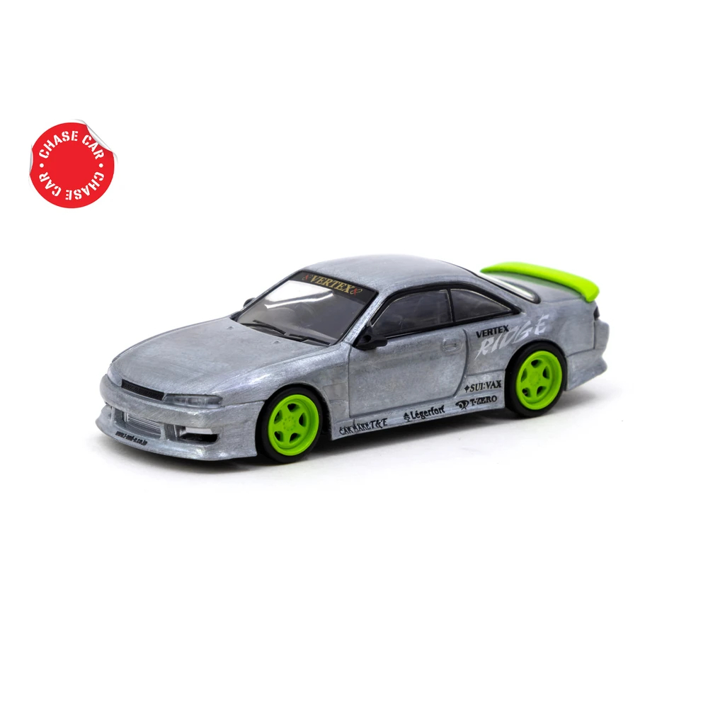 VERTEX Silvia S14 Light Green chase car 1:64 (Tarmac)