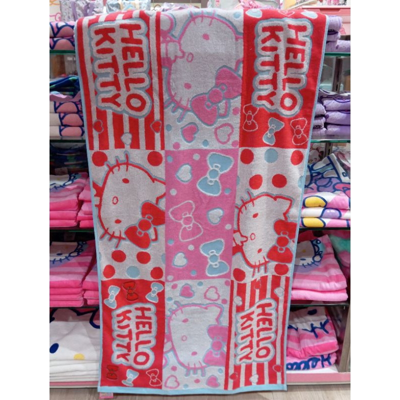 ผ้าขนหนูทอ เช็ดตัว sanrio ขนาด27*54นิ้ว