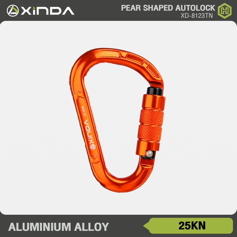 คาราไบเนอร์ อลูมิเนียม รูปทรงแพร์ Xinda แบบออโต้ล็อค รุ่น XD-8123TN