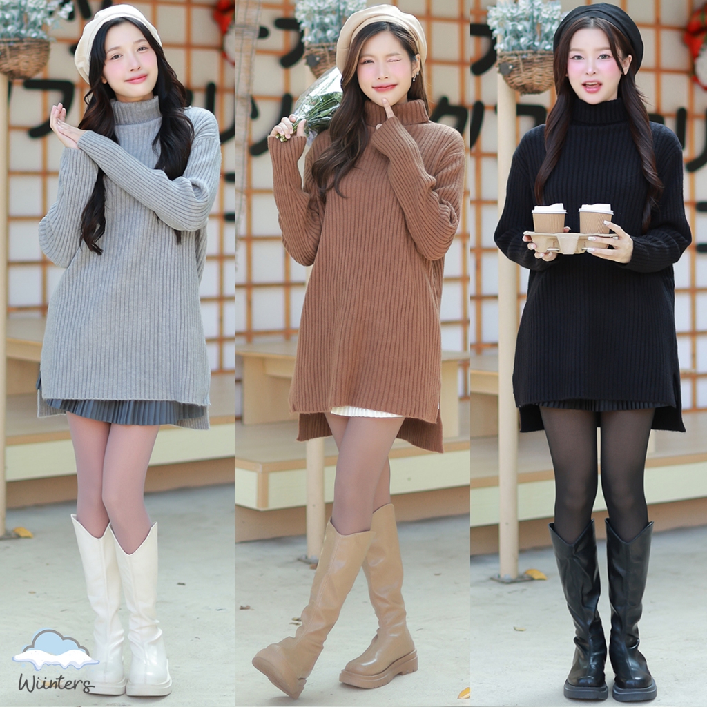 [ Tia TurtleNeck Sweater ] 4 สี I เสื้อคอเต่า เสื้อไหมพรมคอเต่า ผ้าหนา นุ่ม กันหนาวได้