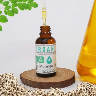 น้ำมันมะรุม โมรินก้าออยล์ ออร์แกนิค บริสุทธิ์ สกัดเย็น 30-100กรัมOrganic 100% Pure Natural-Cold Pressed-Cold Pressed CO2
