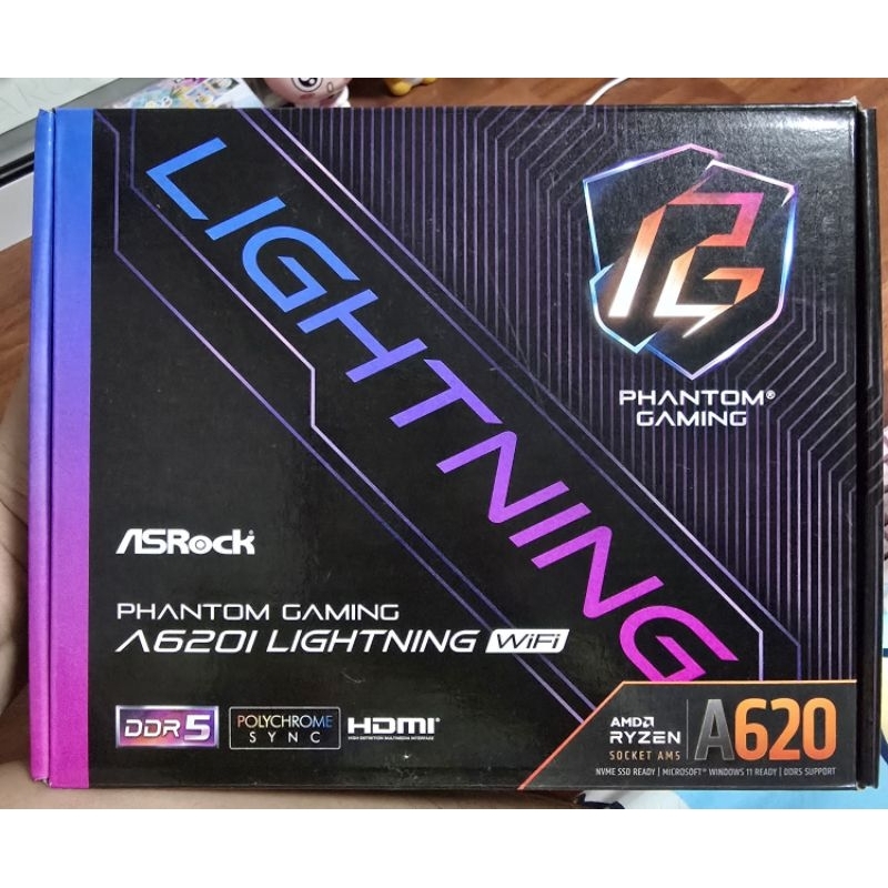 ขาย Mainboard Asrock Phantom Gaming A620I Lighting WiFI 6E Socket AM5 Mini ITX ของใหม่ ยังไม่ได้ใช้ง