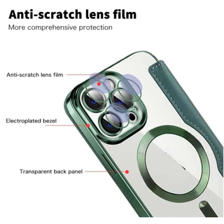 Case ip เคสมือถือพร้อมกระเป๋าใส่บัตร - ดีไซน์หรูหราและใช้งานสะดวก รองรับMagsafe