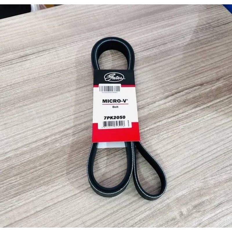 Gates สายพานหน้าเครื่อง 7PK2050 สำหรับ TOYOTA นิว ฟอร์จูนเนอร์ 2015-on,REVO ดีเซล 2.4-2.8,นิว อินโนว่า 2016-on (1GD/2GD)