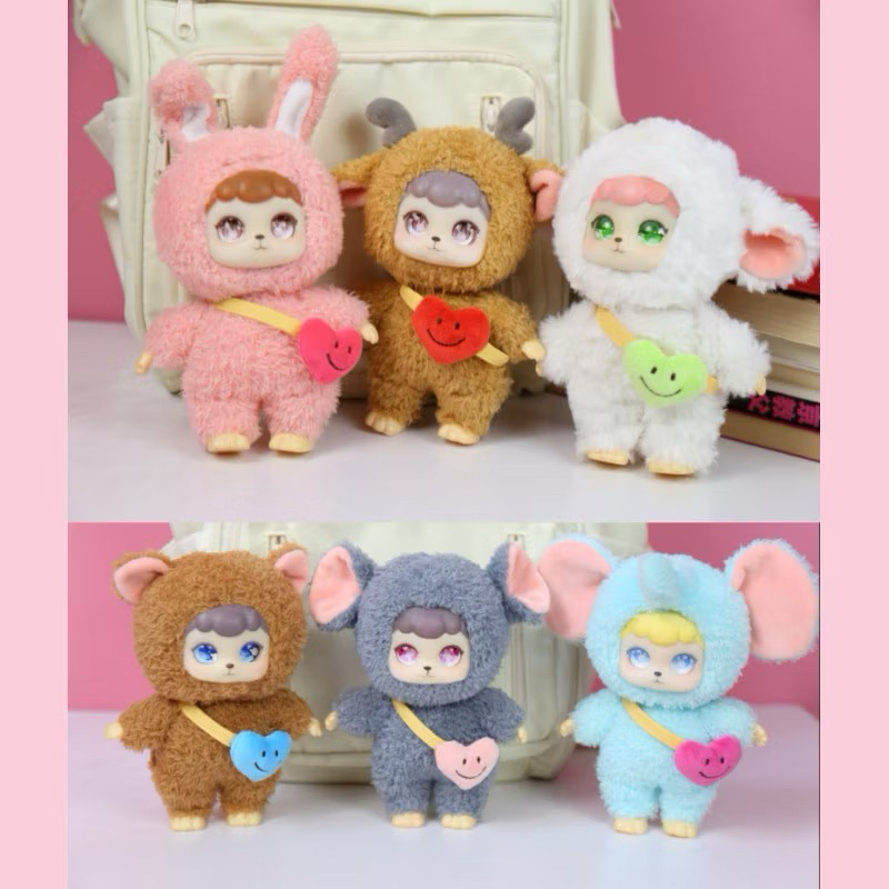 พร้อมส่งในไทยโปร12.12 Coco Animal Travels Plush Blind Box พวงกุญแจสัตว์เลี้ยงน่ารักตุ๊กตาสัตว์ตกแต่งตุ๊กตา