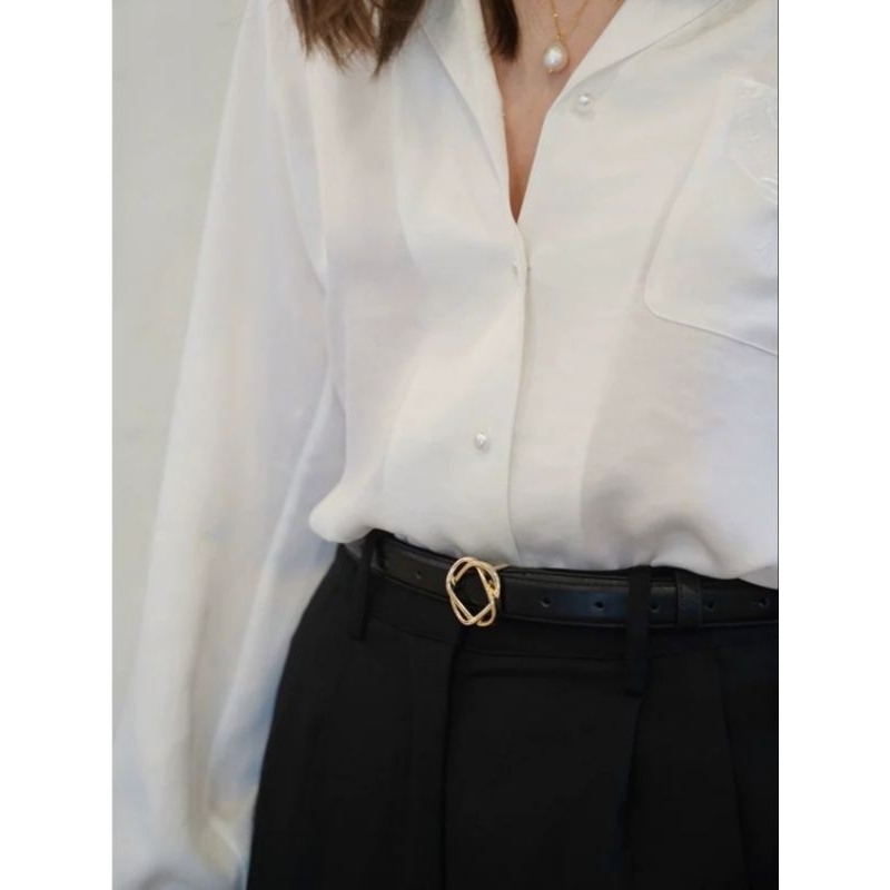 ❤️LULU❤️ เข็มขัด เกรดพรีเมียม  อะไหล่ทอง หุ้มหนังทั้งเส้น (PL-006) - รูปที่ 5