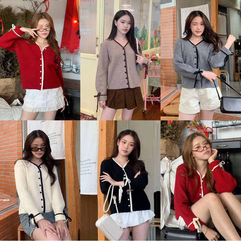 3pcs.basket “T2431” Pine top เสื้อไหมพรม
