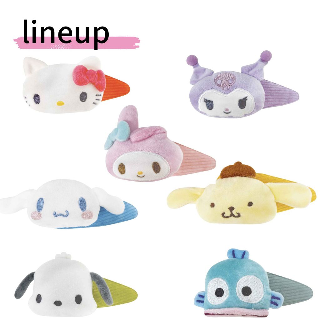 กิ๊บเดี่ยว กิ๊บแป๊กขนาดใหญ่ กิ๊บติดผม mx sanrio ขนาด: ประมาณ 100 x 80 x 20 มม. (มาสคอต) วัสดุ: โพลีเอสเตอร์