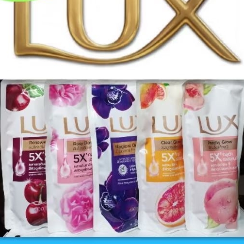 ครีมอาบน้ำLUXถุงเติมคละสูตรคละสีคละกลิ่นขนาด 400 ml บรรจุ 1 ถุง