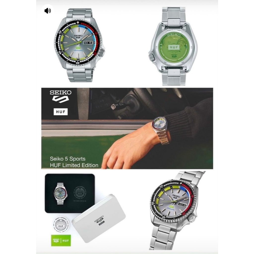 (มีเลขให้เลือก) นาฬิกา Seiko 5 Sports HUF Limited Edition รุ่น SRPL33K / SRPL33K1