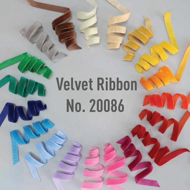 MOMOTARA No.20086 ริบบิ้น กำมะหยี่ ขนาด 1.3 CM ยาว 36 หลา ริบบิ้นผ้า ลูกไม้