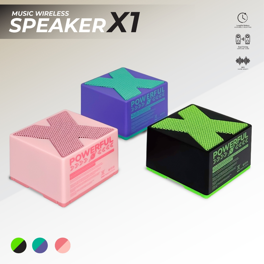 ลำโพงไร้สาย MUSIC WIRELESS SPEAKER รุ่น X1 ลำโพงจับคู่ TWS Wireless Speaker