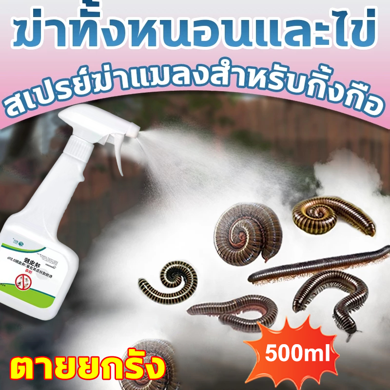 1สเปรย์เสียชีวิต ไล่กิ้งกือ 500ml สเปรย์ฆ่าแมลงสำหรับกิ้งกือ ฆ่ากิ้งกือ ไซเพอร์เมทริน 0.3% กําจัดตะขาบ ยาฉีดตะขาบ