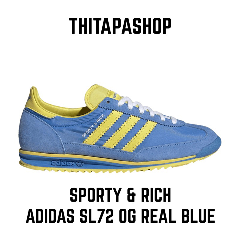 SPORTY & RICH X ADIDAS SL72 OG REAL BLUE