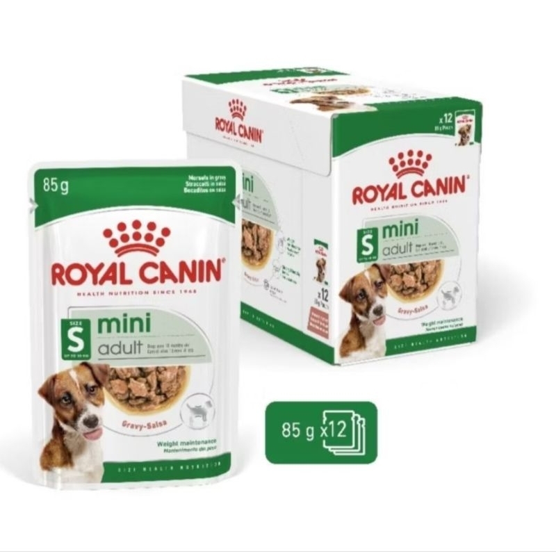 ROYAL CANIN MINI ADULT อาหารสุนัขโตแบบเปียก 12ซอง หอม ของใหม่
