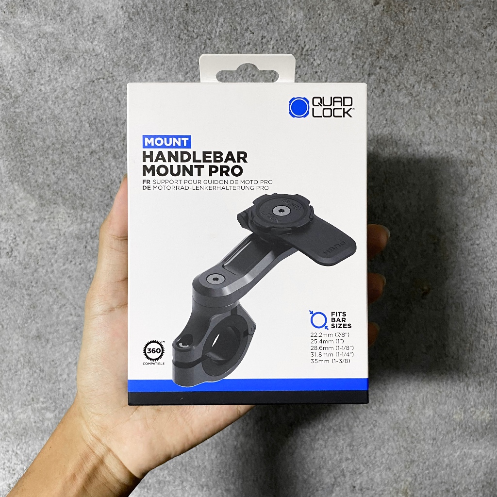 Quad Lock ที่ยึดแฮนด์บาร์ มอเตอร์ไซค์ Handlebar Mount - Motorcycle (1 กล่อง) (รุ่นธรรมดา/รุ่นโปร)
