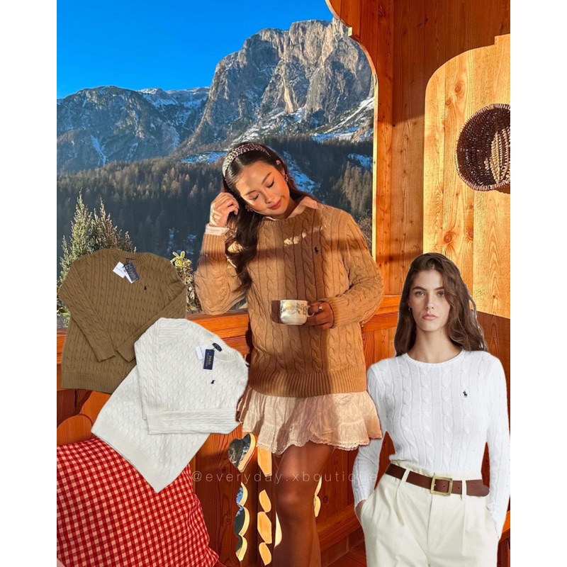 Polo Sweater (420฿) เสื้อสเวตเตอร์ งานชน Shop เลยค้า 2สีคลุมโทน น่ารักดูแพงสุดๆ ดีเทลปักโลโก้ม้าที่อกนะคะ valen