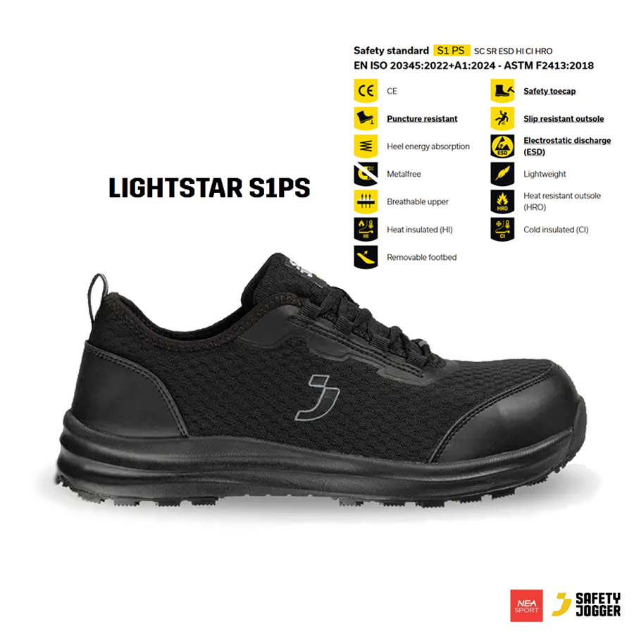 [ลด30% เก็บโค้ด 2509FASHDD] SAFETY JOGGER - LIGHTSTAR S1PS รองเท้าเซฟตี้ กันไฟฟ้าสถิต หัวคอมโพสิท