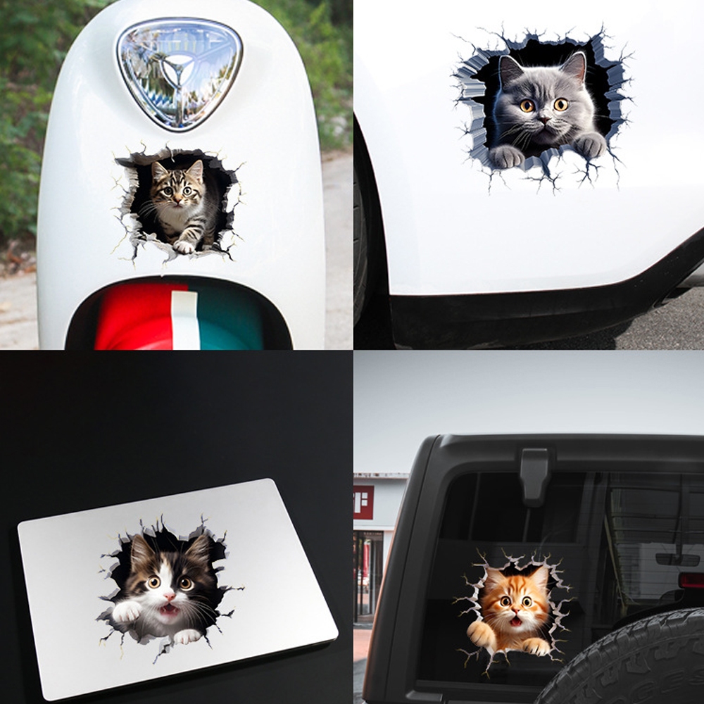 (พร้อมส่ง) สติ๊กเกอร์ติดรถยนต์ สติ๊กเกอร์การ์ตูน สติ๊กเกอร์แมวตลก สติ๊กเกอร์ติดตู้เย็น กระเป๋า เฟอร์นิเจอร์ รถจักรยานยนต