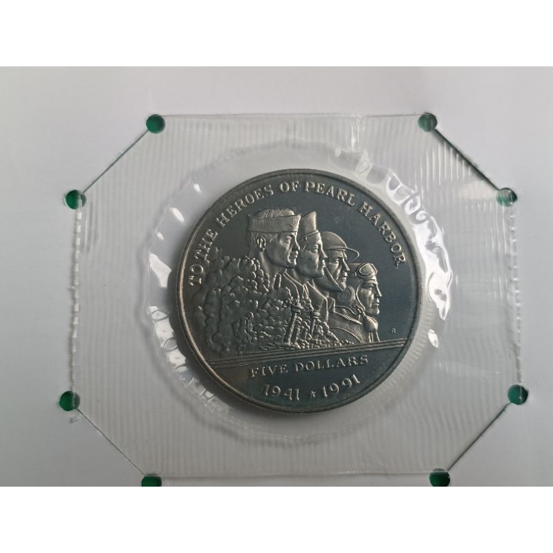หมู่เกาะมาร์แชลล์ 5 Dollars1991- วีรบุรุษ Pearl Harbor