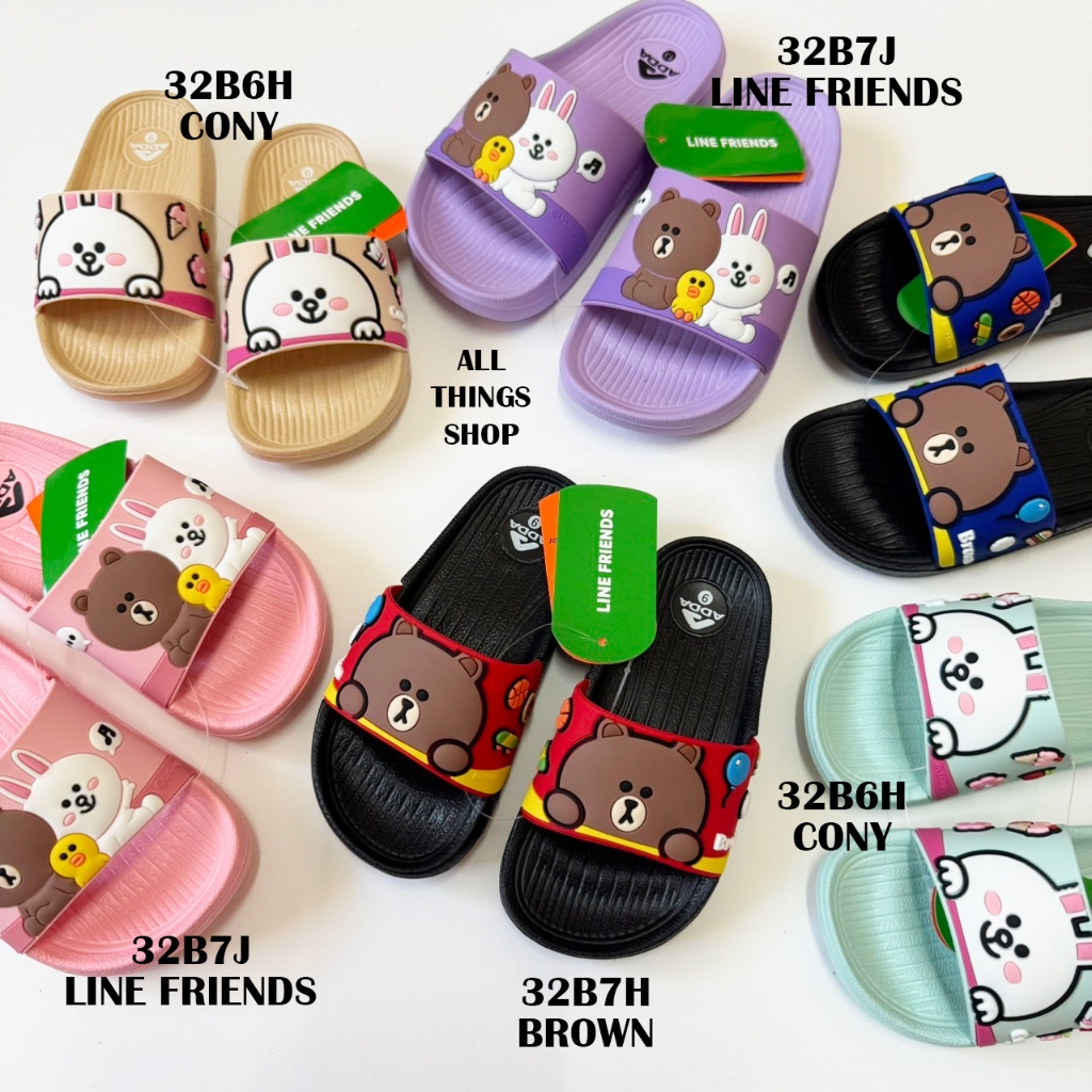 ADDA LINE FRIENDS 32B6H 32B7J 32B7H รองเท้าแตะเด็ก ลิขสิทธ์แท้ ลายโคนี่