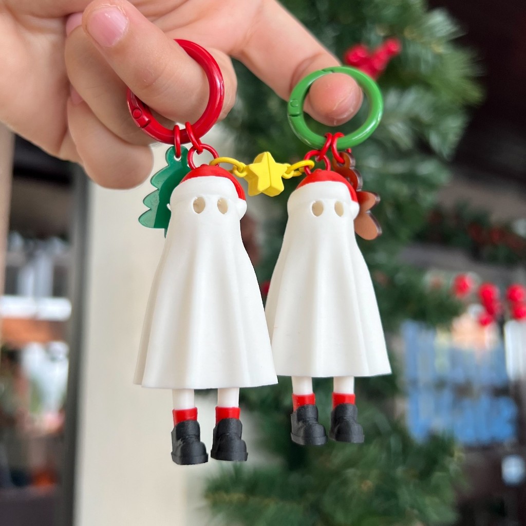 (จัดส่ง 17 เป็นต้นไป)Zou X'mas Ghost - พวงกุญแจผี รุ่นคริสมาส 📣อ่านรายละเอียดก่อนสั่ง 📣