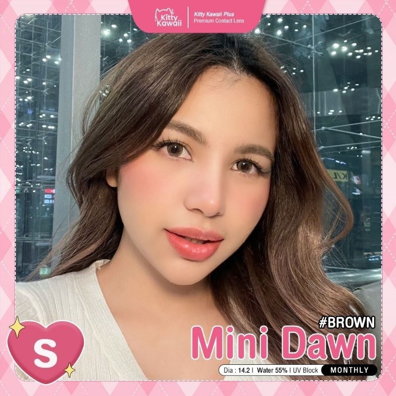 คอนแทคเลนส์ มี อย. ไทย รุ่น Mini Dawn สีเทา/Gray สีตาล/Brown ดำ/Black มีค่าสายตา (0.00)-(-10.00) ราคา ถูกที่สุด ดีลบีเคเค แกลเลอรีภาพที่ 9