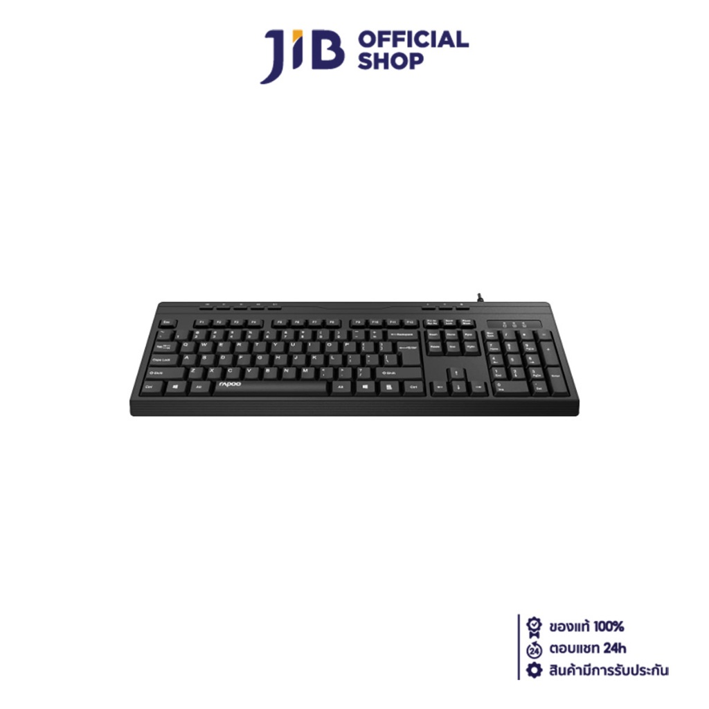 KEYBOARD (คีย์บอร์ด) RAPOO NK2400-BK (BLACK)