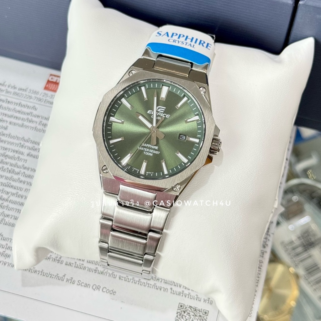 CASIO EDIFICE นาฬิกาข้อมือ รุ่น EFR-S108D-3A / EFR-S108D รับประกันศูนย์เซ็นทรัล 1 ปีเต็ม ของแท้