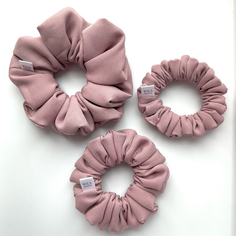 สี nude Pink • Scrunchie • ยางมัดผม ยางโดนัทผ้า(Pake Collection) มัดอยู่ทรง ไม่ร่วง • รุ่น Tie Up