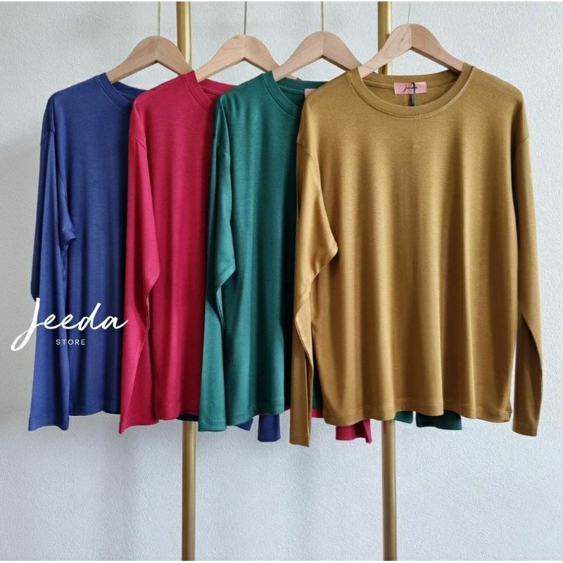 New เสื้อคอกลมแขนยาวผ้า​ Soft​ Korea 89790 รูปที่ 5