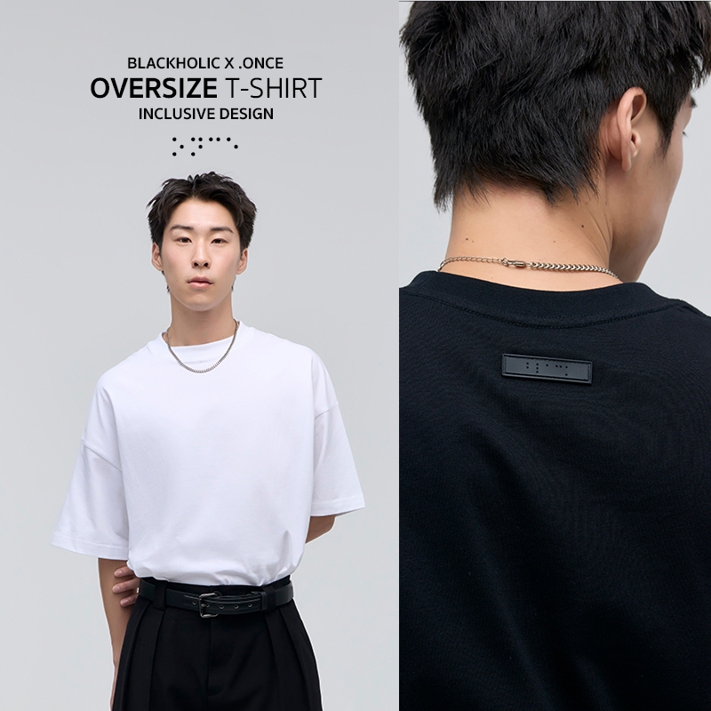 BLACKHOLIC เสื้อ OVERSIZE ผ้าCotton Comb 20 เกรดดีที่สุดหนากำลังดีเป็นทรงสวยใส่สบาย