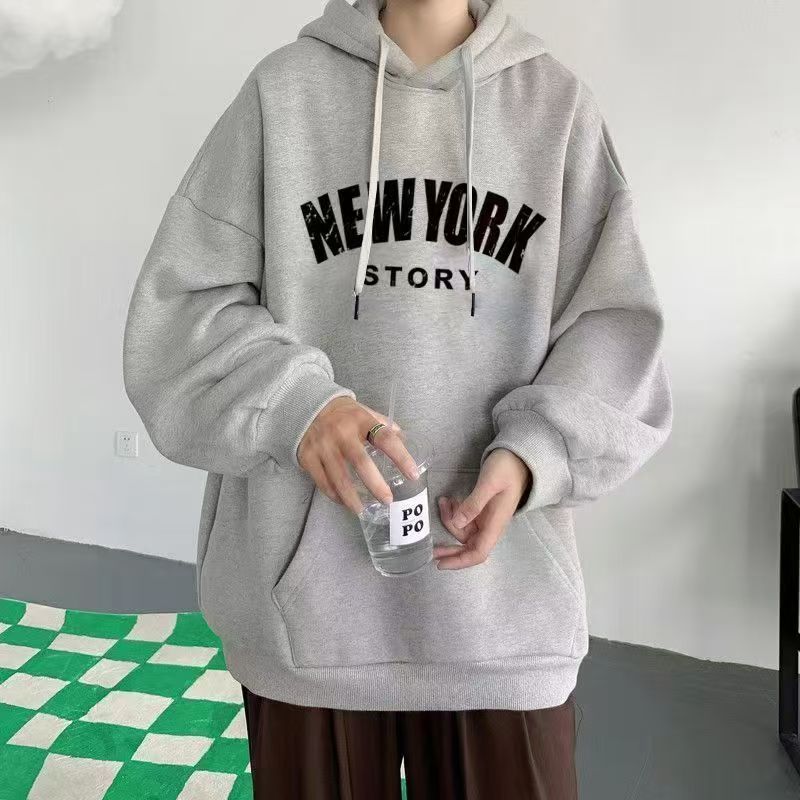 มาใหม่ *NEW YORK. เสื้อแขนยาวพิมพ์ลาย เสื้อแขนยาวมีฮู้ด ใส่คลุมได้ ใส่เที่ยวได้ ใส่ได้ทุกเพศ
