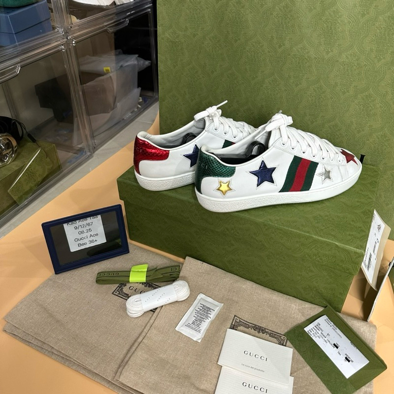 Gucci Ace Stud Sneakers Rockstuds (Lady)Size37