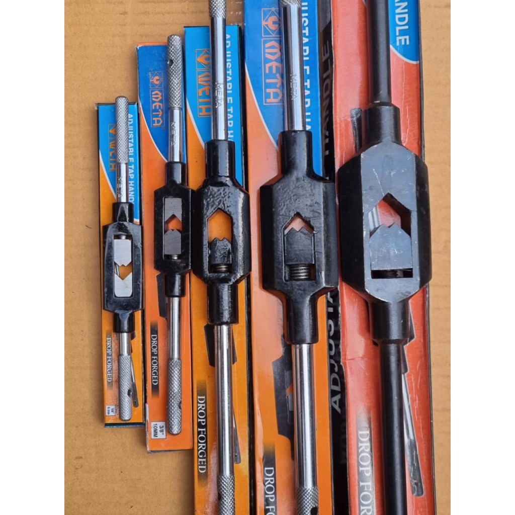 META ด้ามจับดอกต๊าปเกลียวรูใน ต๊าปเกลียวตัวผู้ มี 5ขนาด ให้เลือก ราคา ต่อ 1 อัน ADJUSTABLE TAP HANDLE  META  DROP FORGED