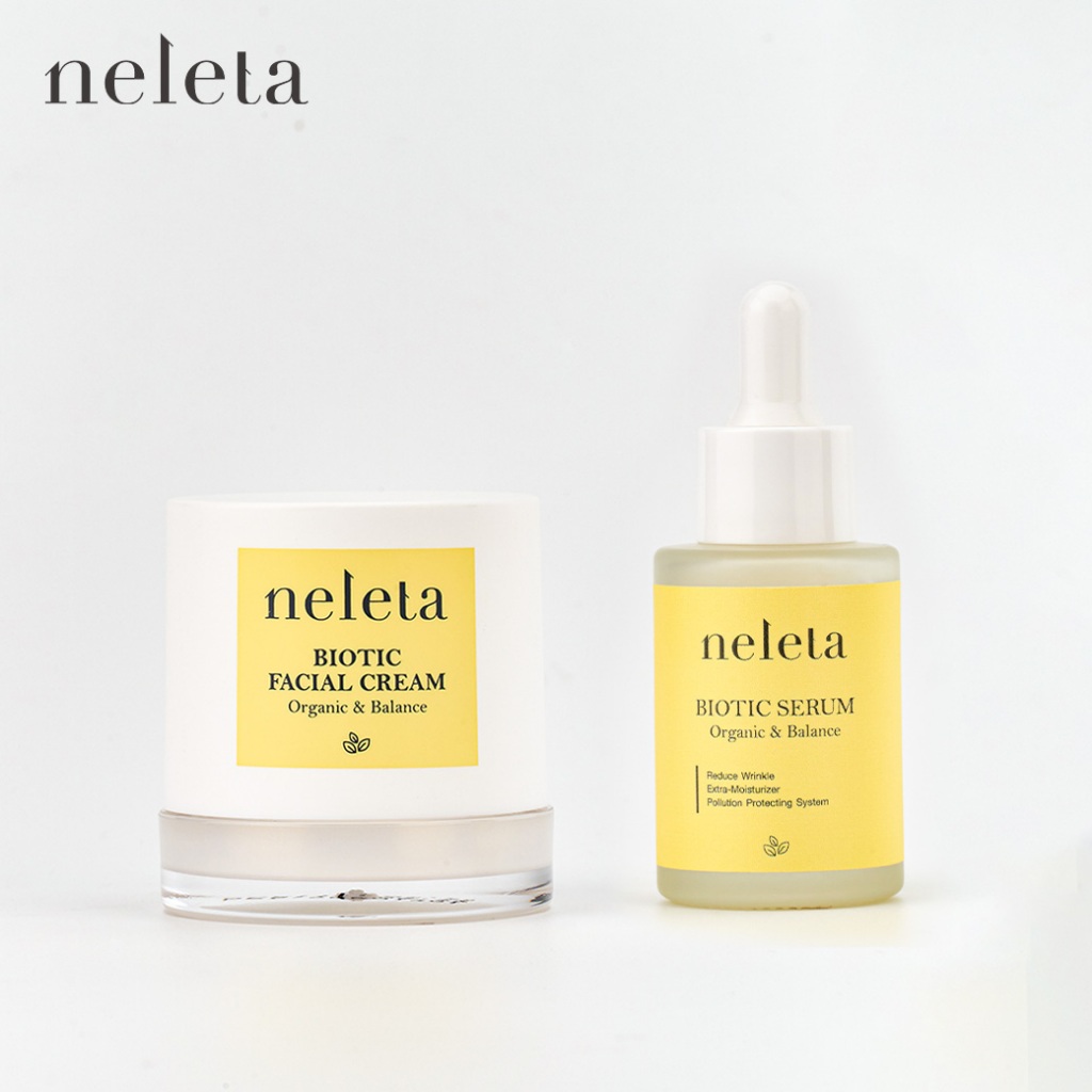 Neleta Essential Care Set ให้จุลินทรีย์ดูแลผิวหน้าของคุณทุกวันด้วย neleta Biotic³ Serum และ Cream