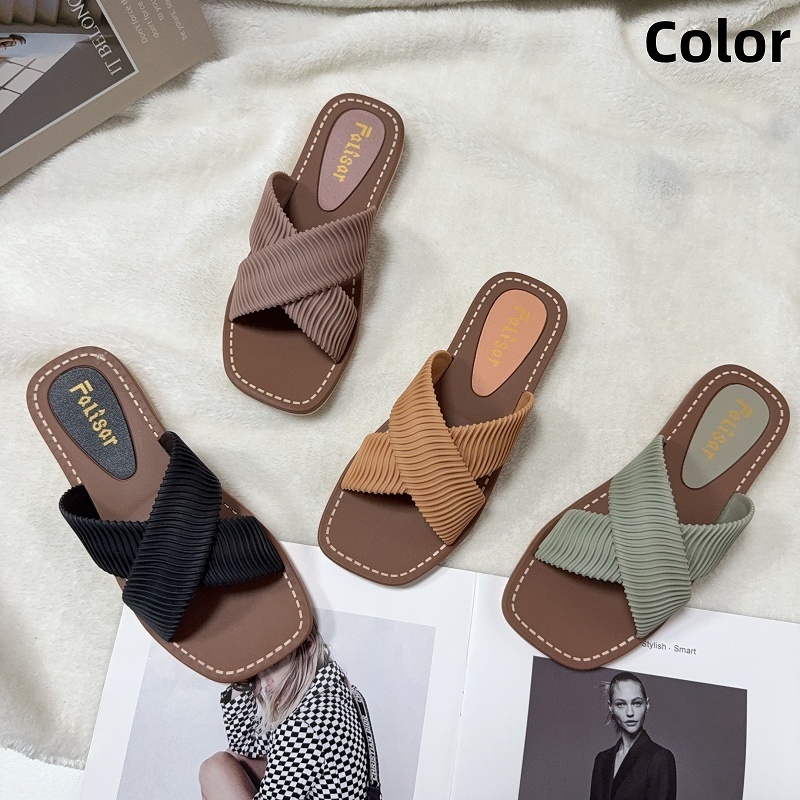 Falisar รองเท้าแตะสำหรับผู้หญิง ใส่สบาย พื้นกันลื่น สไตล์เปิดนิ้ว ใช้งานกลางแจ้งได้ดี รุ่น 1502-A