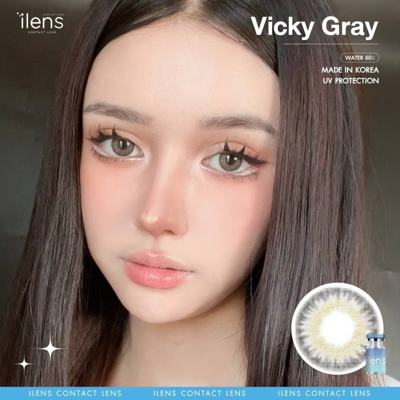 Vicky gray,brown สีเทา,สีน้ำตาล ilens Bigeye ✨คอนเเทคเลนส์กรองเเสง✨