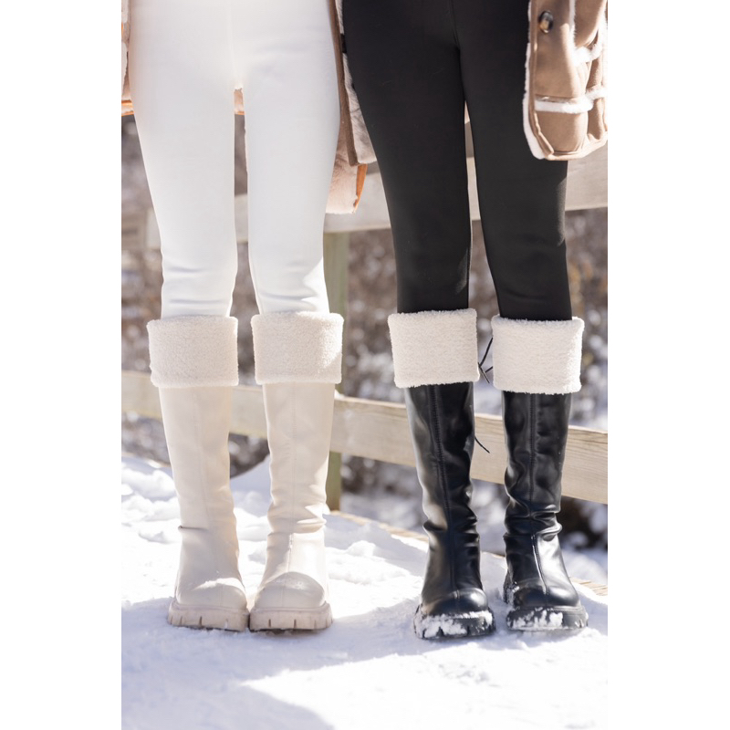 SS16 Snow Long Boots รองเท้าบูทยาวบุขนลุยหิมะ มีถึงไซส์43 คนน่องใหญ่ใส่ได้มีเชือกปรับระดับ
