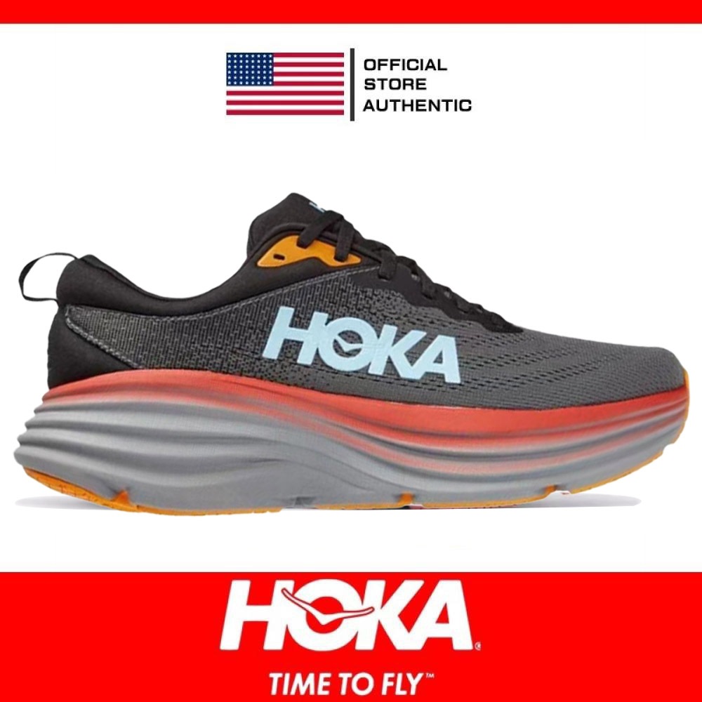 รองเท้าวิ่ง HOKA ONE ONE Bondi 8 ของแท้ 100% Original รองเท้าผ้าใบผญ รองเท้า hoka official store รองเท้าผ้าใบ black