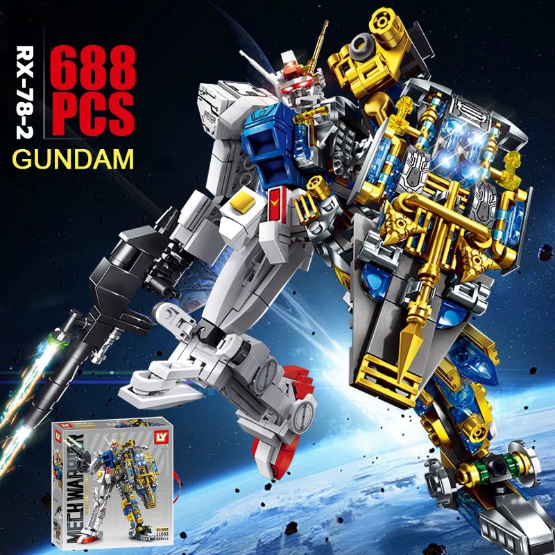 LY GTO RX-78-2 Origin ตัวต่อ gundam mecha warrior Robot 688pcs ของเล่นเด็ก6+ ขวบ กันดั้ม ชุดตัวต่อ