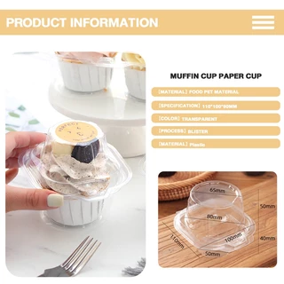 DIY_SWEET【COD】กล่องบรรจุภัณฑ์คัพเค้กทิ้ง ชิ้นเดียวพลาสติกใสทาร์ตไข่ถาดทาร์ตเค้กกล่องบรรจุภัณฑ์-50pcs
