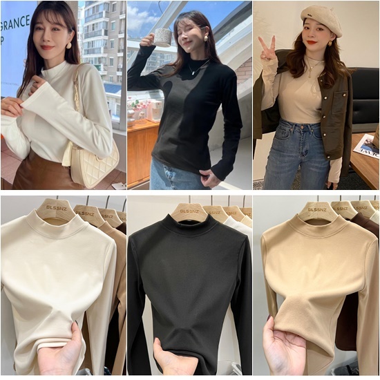 คอปีนแขนยาวผ้าบาง  FREE SIZE TB367 TB404