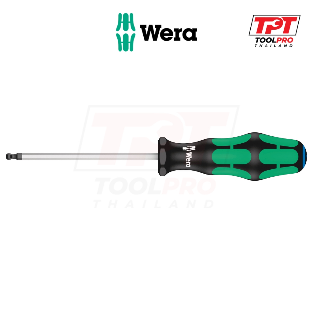 Wera ไขควง หกเหลี่ยม หัวบอล 352 Ball End Hex Screwdriver, H1.5 - H10mm