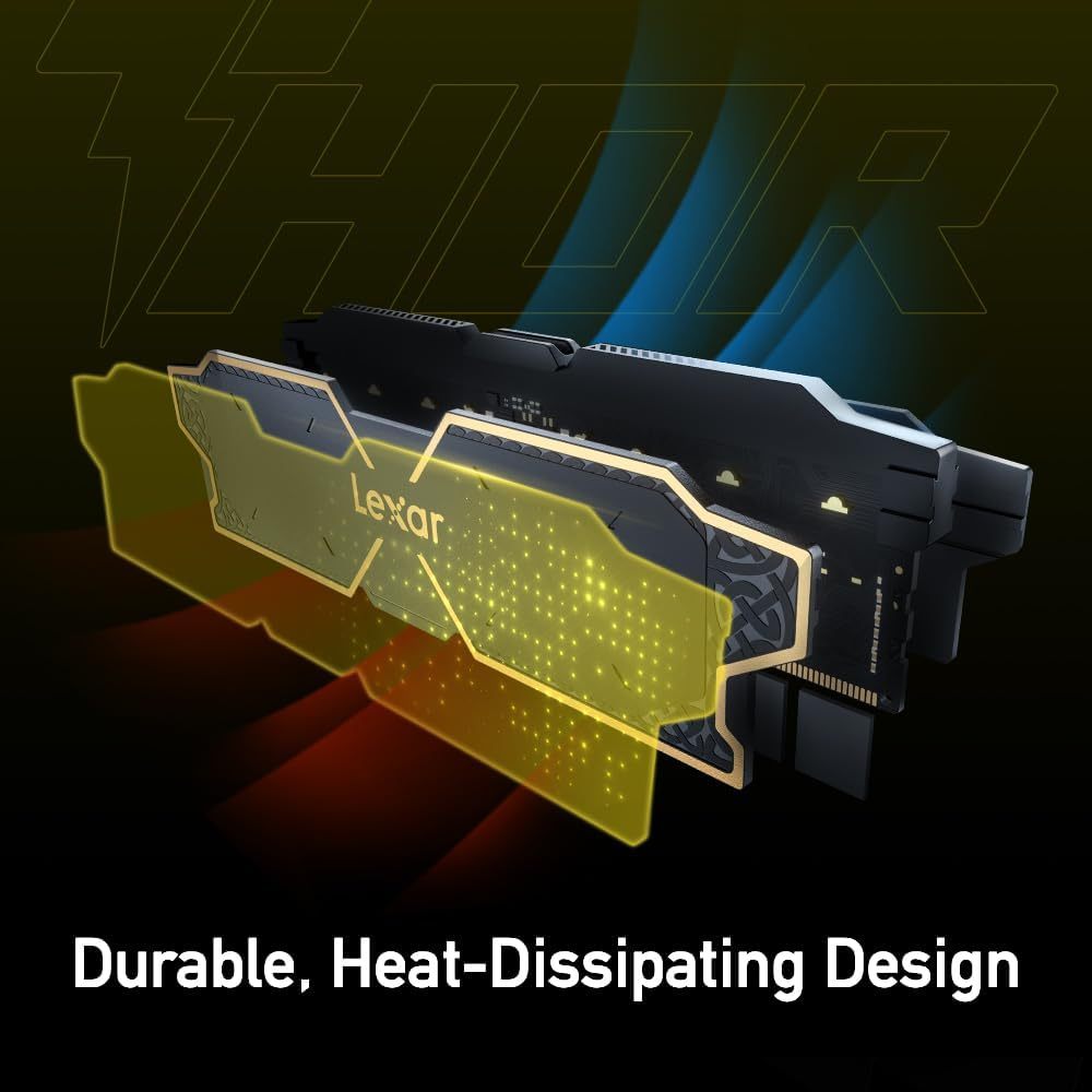 แรมพีซี LEXAR THOR OC BLACK DDR5 6000 U-DIMM 8GBX2 DUAL PACK (LD5U08G60C38LG-RGD)_3